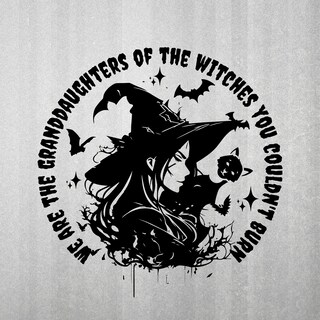 Poster Lamiera Metallica Vintage 20x30cm - We Are The Granddaughters Of The Witches You Couldn't Burn - Decorazione Rock