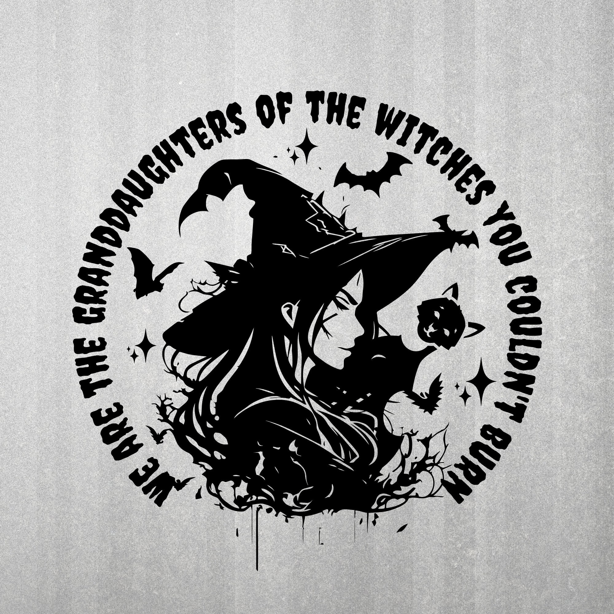 Poster Lamiera Metallica Vintage 20x30cm - We Are The Granddaughters Of The Witches You Couldn't Burn - Decorazione Rock