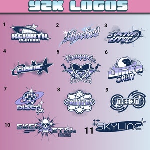 Custom Digital Y2K Logo, 2000s
