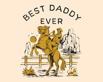 Cowboy Dad PNG, Western Father's Day Design (Instant Download)