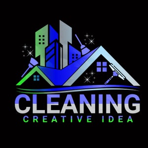Cleaning service logo design, Commercial residential logo Home House cleaning marketing kit Housekeeping Maid Logo, Business house logo