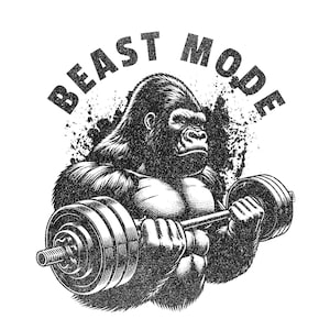 Beast Mode Gorilla Bodybuilding svg, png