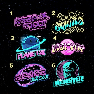 ustom Digital Y2K Logo, Y2K Streetwear Logos, 2000s