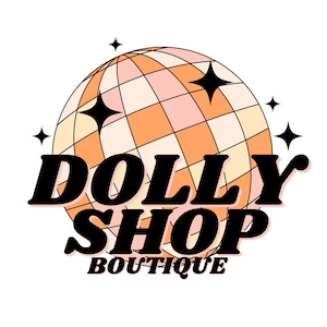 Editable Canva Logo Template - Retro Disco Ball Logo - DIY Fun Colorful Cowgirl Logo - Funky Groovy Branding Kit