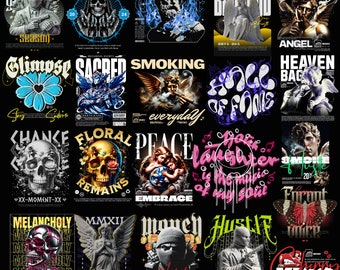 300+ Streetwear PNG Designs, T-Shirt Graphics Bundle (Digital Download)