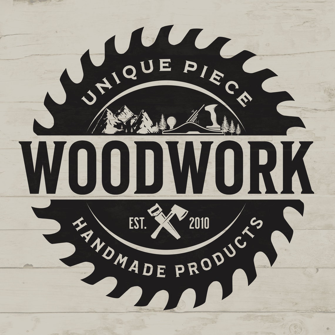 Custom Woodwork Logo Design – Vintage Lumberman Emblem - Etsy