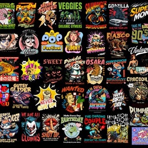 Comic Pop Art Graphic Design in Vibrant Cartoon Style, Available as a High-Quality Digital Download (PNG), Featuring 60+ Designs.