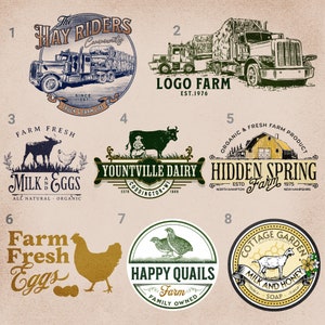 Custom Farm Logo Design | Ranch Logo Design | Professional Logo | Vintage Rustic Logo Design