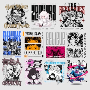 95+ Desenhos de camisetas de anime PNG, Streetwear e personagens famosos