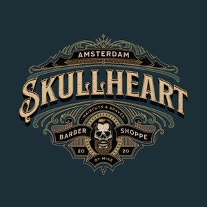 Vintage Barber logo Design, BARBERSHOP, Retro Barber Shop png, logo custom, hair stylist logo design vector