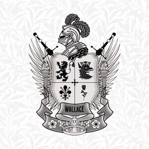 family crest coat of arms | custom logo design | family crest | Family Tartan | heraldry clip art