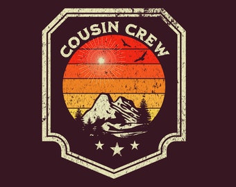 Cousin Crew Camping Outdoor Sunset Summer Camp Digital PNG