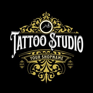 Custom Tattoo Design - Tattoo commission - Tattoo logo, Tattoo artist, Vintage tattoo logo template