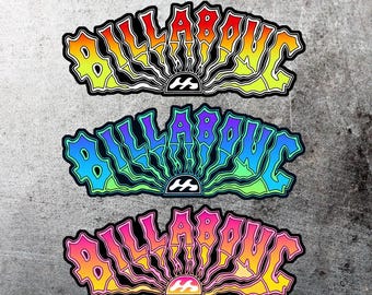 Billabong Fire Fade Logo Die Cut Sticker Decal 10.4" x 4.4" Surf Skate volcom