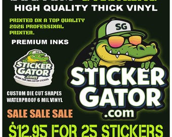 Custom Die Cut Vinyl Stickers – Waterproof, Circle, Square, or Custom Shape