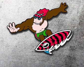 T&C Surf Thrilla Gorilla Die Cut Vinyl Sticker Town and Country Surfboards