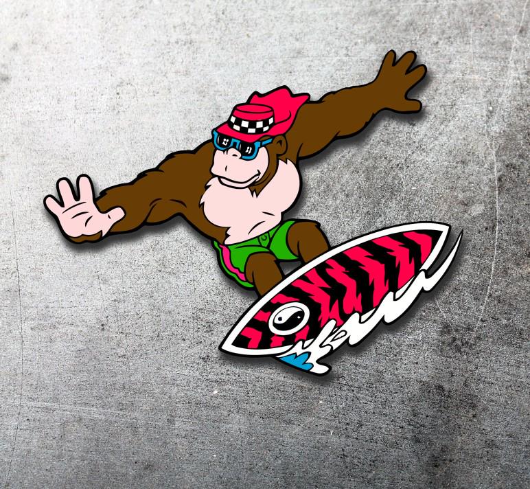 Monkey on Surfboard - Etsy