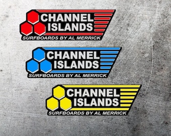 Channel Island Surfboards Die Cut Waterproof Sticker 8" 6" or 4" Decal Surfing Al Merrick