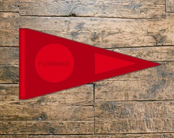Florence Surf Brand Sticker Flag Logo Die Cut Waterproof Surfing John John Surfer 4" or 6"
