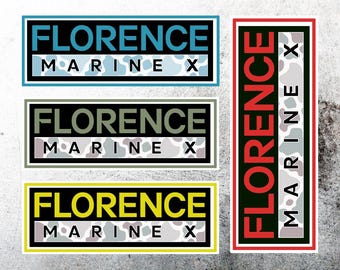 Florence Marine X  Die Cut Waterproof Sticker 8" or 6"