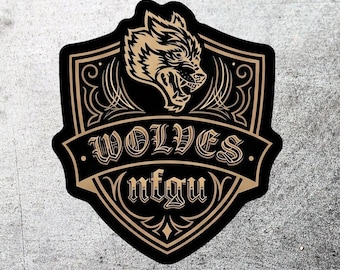DARC Wolves NFGU Die Cut Sticker - Waterproof Thick Vinyl that lasts 4" 6" or Larger