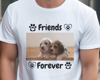 Friends Forever, cute dog tshirt, dog walking tshirt, dog lover tshirt, funny dog tshirt, tee shirt, t-shirt, gift for a friend