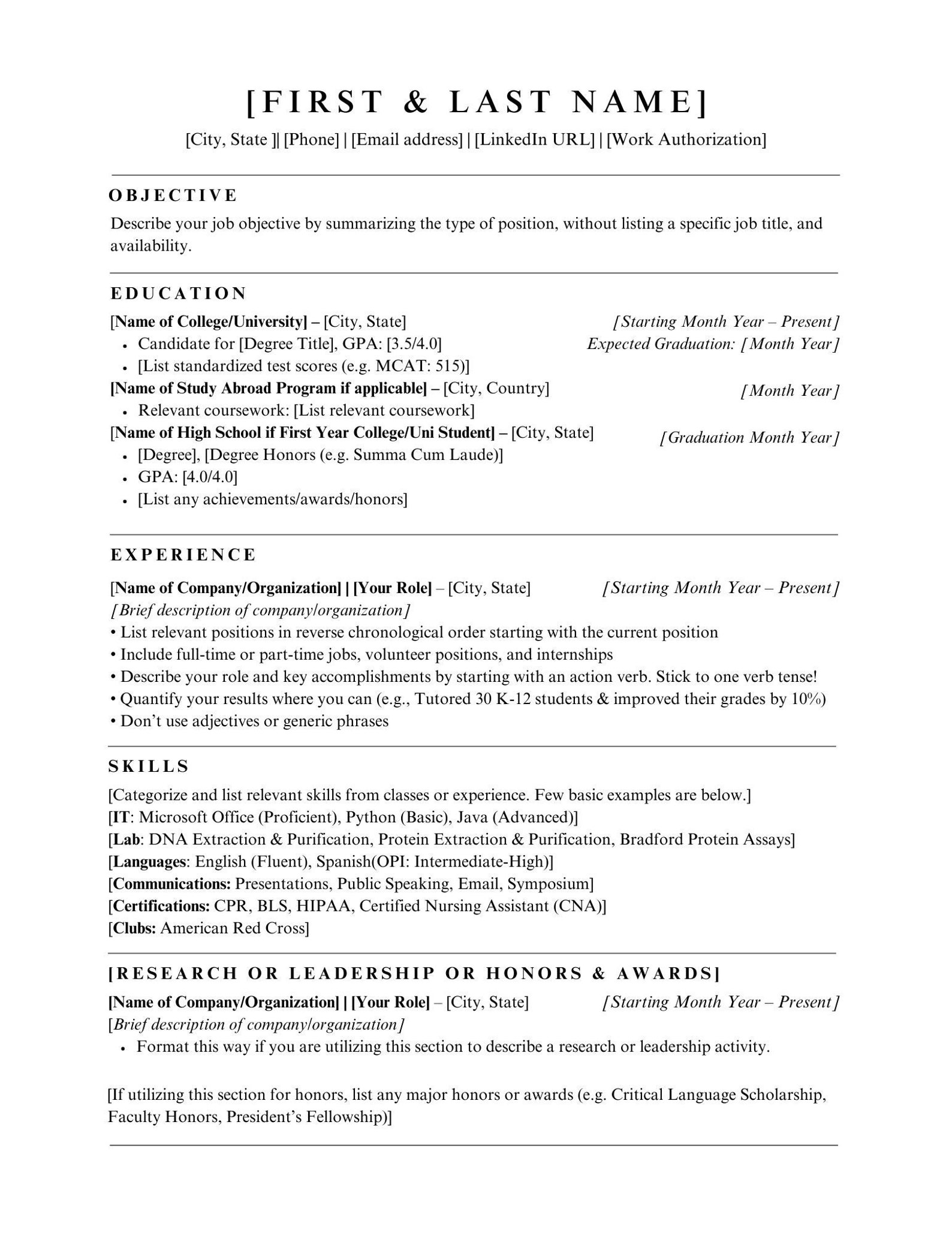 One Page Student Resume Template - Il 1588xN.5163141111 1ymc 