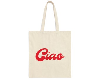 Ciao - Detto italiano, borsa tote in tela di cotone, borsa per la spesa