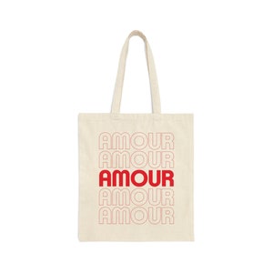 AMOUR - Parisian, French-Inspired Canvas Tote Bag