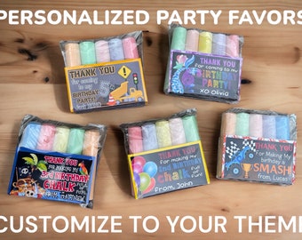 Custom and Personalized Chalk Party Favor | Chalk | Unique Party Favor | Kids Birthday | Party Favor | End of the Year Class Favor | Summer