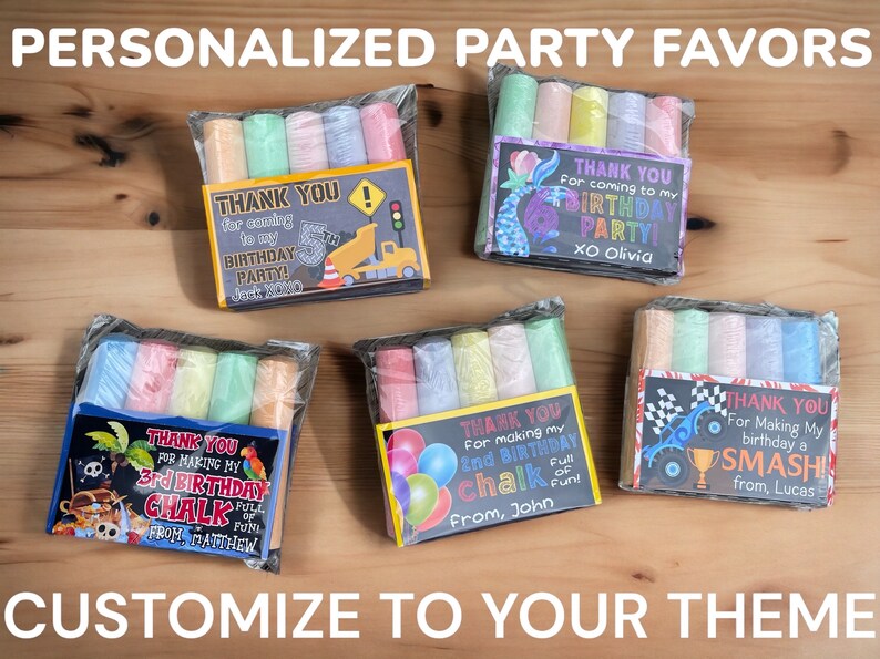 Custom and Personalized Chalk Party Favor Chalk Unique Etsy