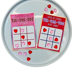 Valentine’s Day Tic-Tac-Toe Valentine Card/Favor - Non-Food Valentine (set of 2)