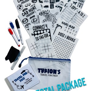 Travel Games I Dry Erase Travel Games I Road Trip Games I Travel Games for Kids