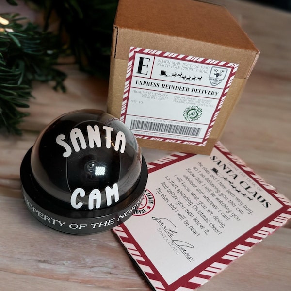 Downloadable and Editable Santa Cam Letter, Shipping Label from the North Pole, and Cam Lettering