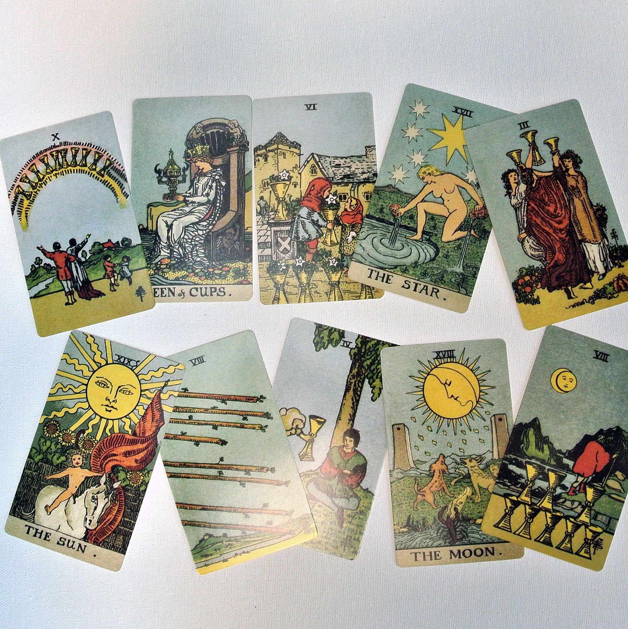 Vintage Borderless 78 Tarot Deck 7x12 Cm Classic Cards