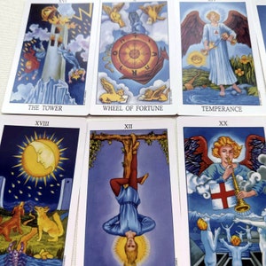 Original size Unique Tarot Deck Bright Tarot Big Size 3&quot;x 5&quot; set of 78 Cards Radiant Wise Spirit Tarot Guidebook Velvet Pouch