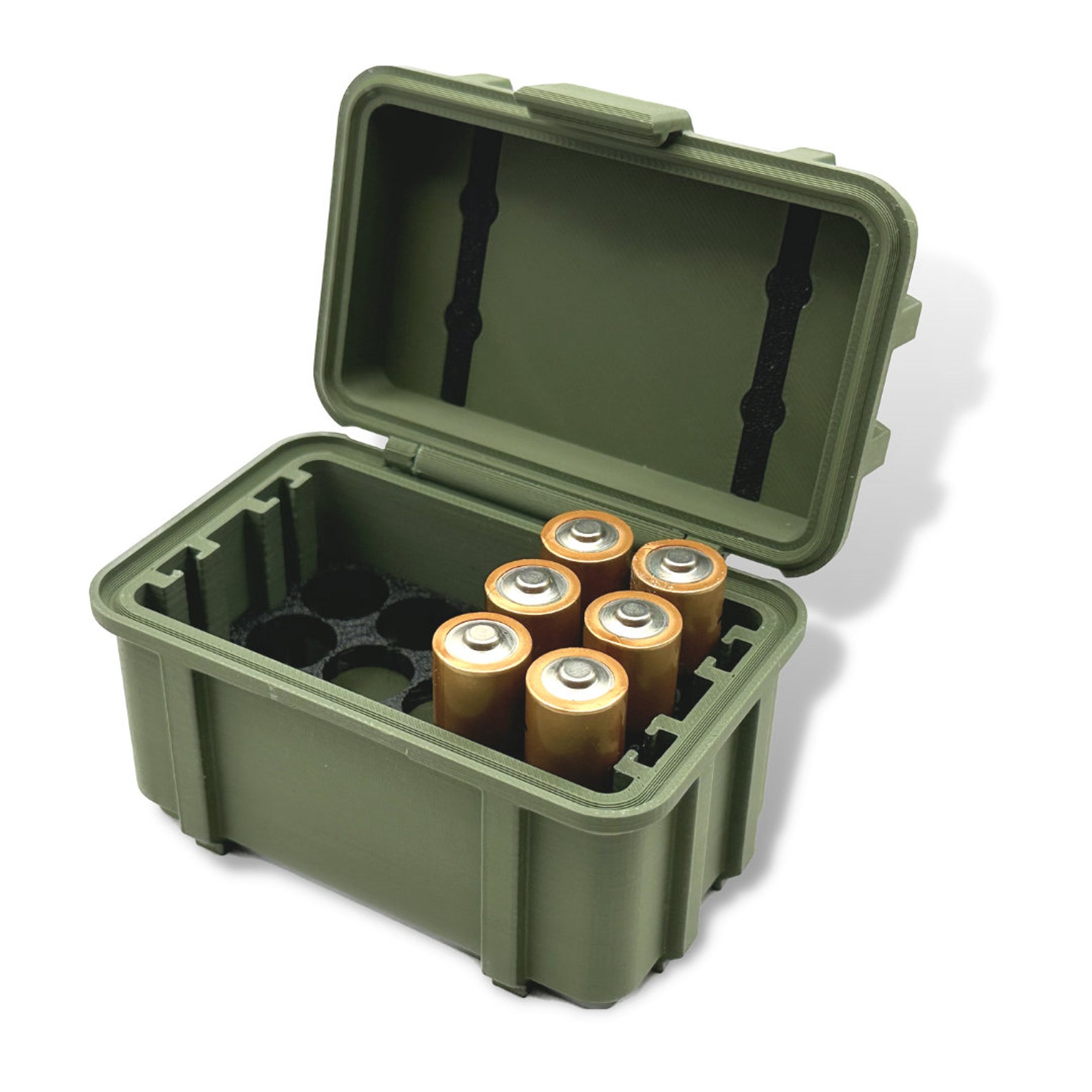 Battery Storage Army / Military Box for Batteries in Olive / Camouflage ...