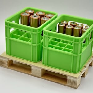 Battery box Battery box Mini box Mini box for storage of batteries Aa and Aaa in a set with wooden pallet