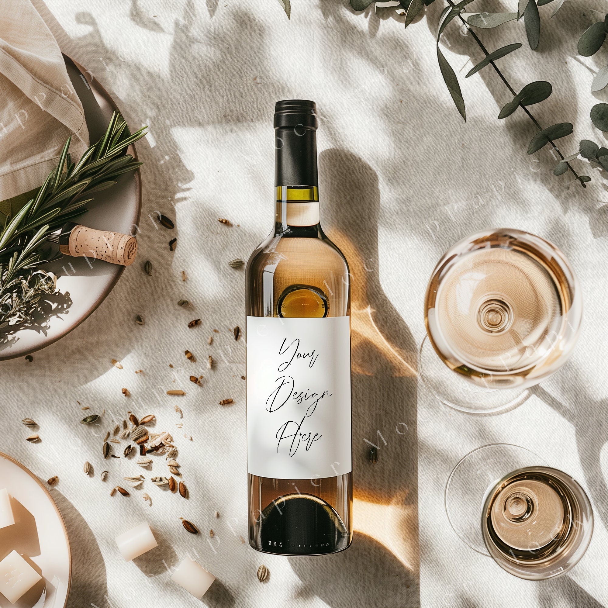 Label Jpeg Wine Label Mockup, Wine Bottle Mockup, Blank Wine Label Mockup, PSD ...