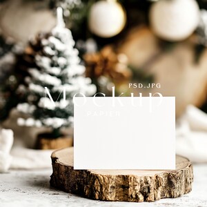 6x4" Mockup de cartão de Natal, Mockup de cartão único, Mockup de cartão em branco, Mockup de cartão rústico, Mockup de Natal Boho, Mockup de cartão minimalista, #13