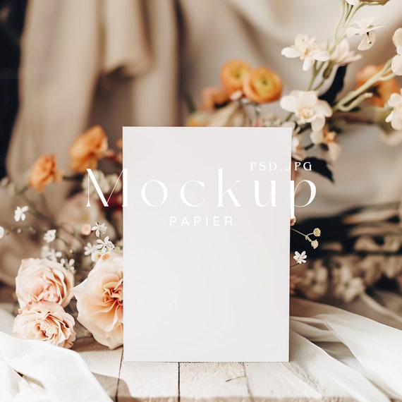 5x7" Wedding Card Mockup, Single Card Mockup, Boho Card Mockup, Floral Card mockup, Greeting Card Mockup, Minimalist Card Mockup, #72