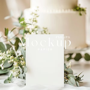 Maqueta de tarjeta de mesa de boda de 5 x 7, maqueta de mesa de boda, maqueta de tarjeta, maqueta de número de mesa, maqueta de tarjeta de eucalipto, minimalista, n.º 111