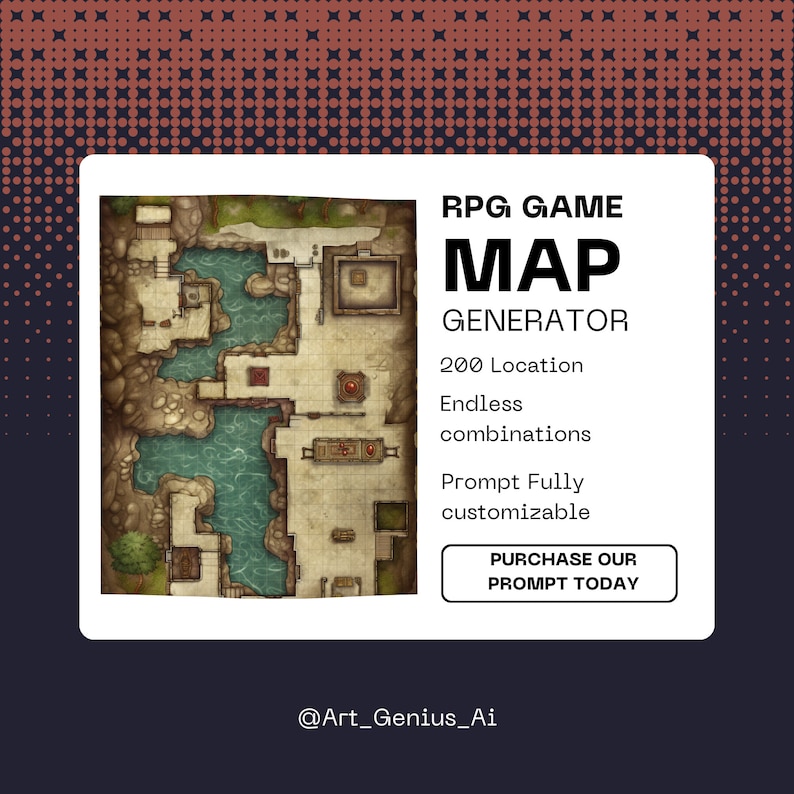 Midjourney Prompt RPG Map Generator Board Game Maps 100 Etsy