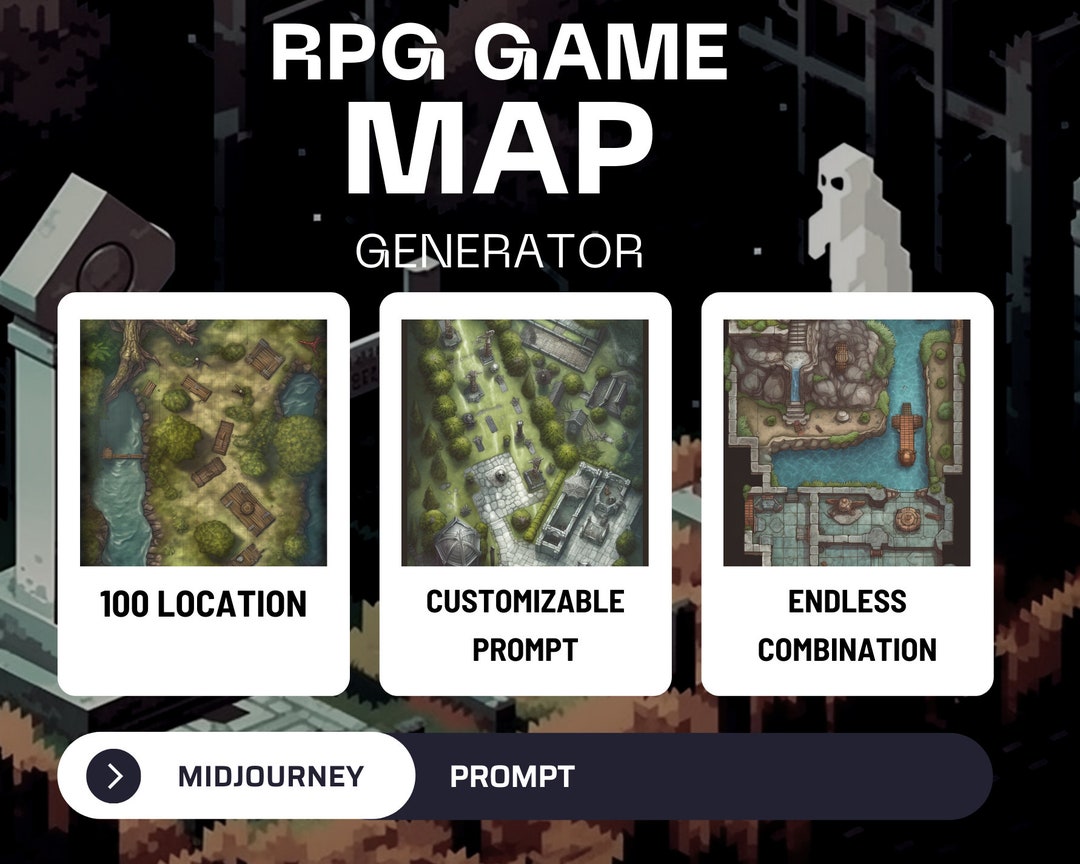 Midjourney Prompt RPG Map Generator Board Game Maps 100 Etsy
