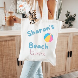 Benutzerdefinierte Strandtasche Personalisierte Sommer Strand Leinwand Einkaufstasche Urlaubstasche Sommer Geldbörse Bachelorette Mädchen Strand Reise Pool Tasche