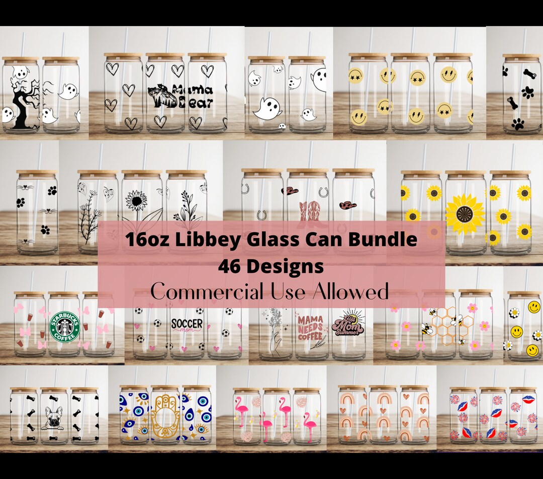 Libbey Can Wrap Glass Can Svg 16oz Libbey Can Wrap Libbey - Etsy