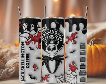 Envoltorio de vaso de Halloween 3D caprichoso: perfecto para los amantes de Halloween Vaso de Halloween, vaso delgado de 20 oz, envoltorio de vaso 3D, Png.