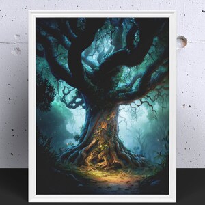 Big Oak Tree, Magic Forest, Magic World, Magic Oak Tree