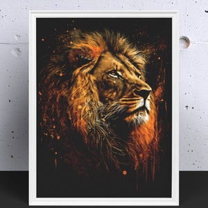 The Lion Oil Paint Portrait