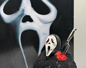 Ghost Face on 4" black sphere